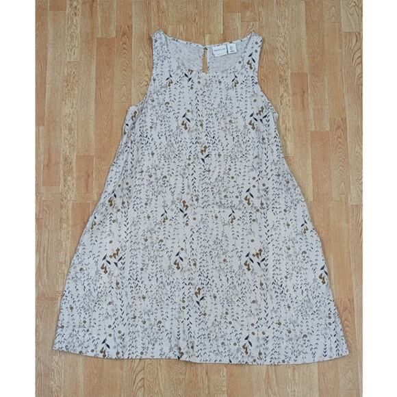 Rachel Zoe Size Small 100% Linen Sleeveless Floral A Line Tank Dress Pockets - Picture 1 of 8